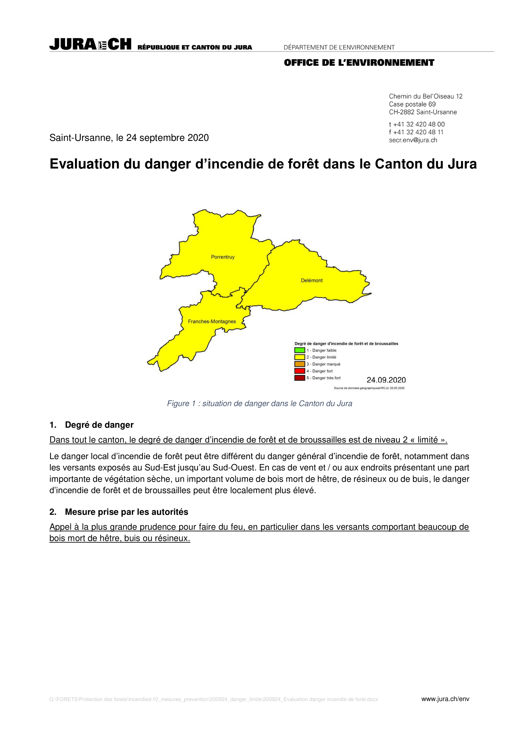 200924 Evaluation danger incendie de foret 1