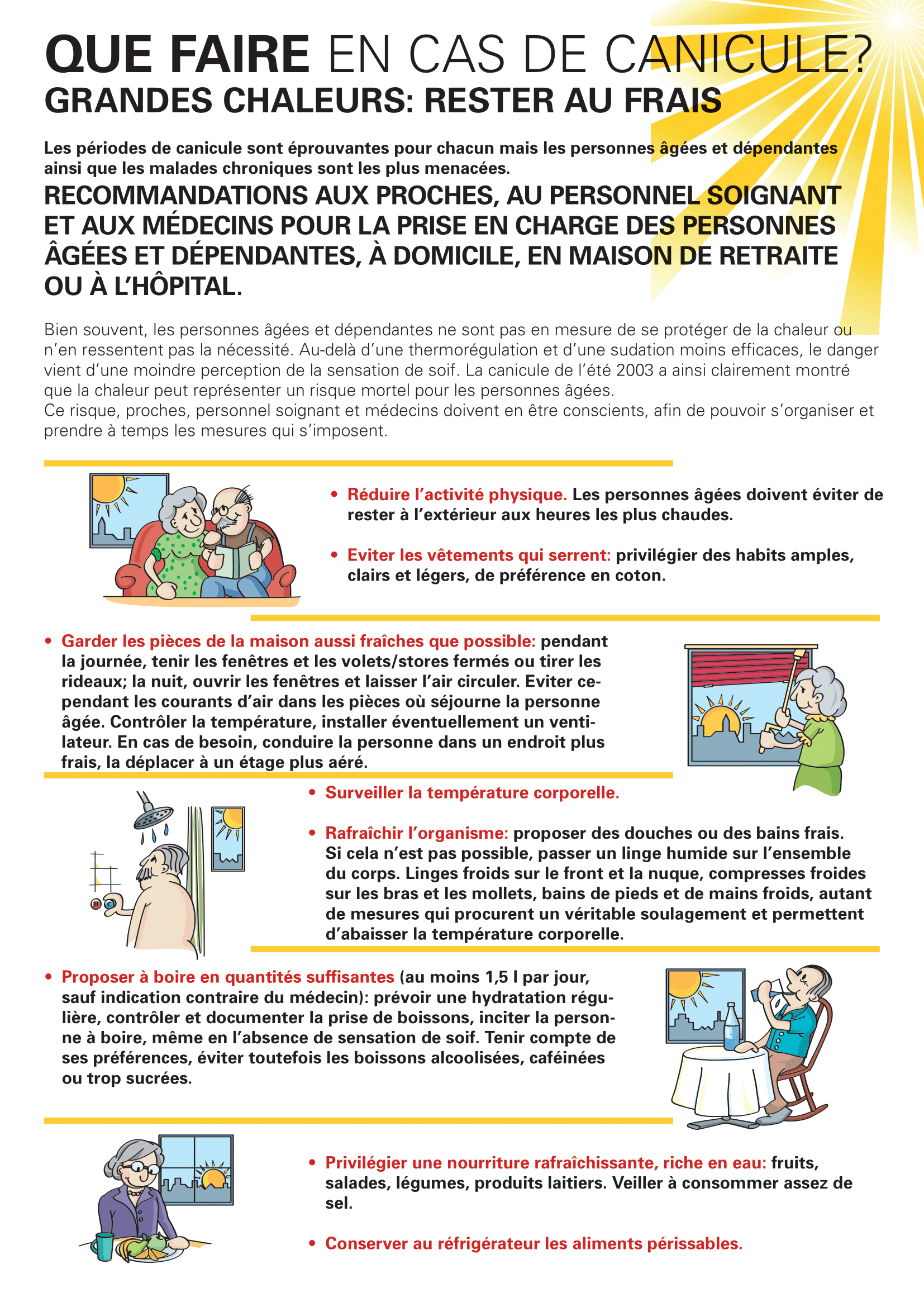 Canicule Recommandations proches et personnel soignant 1